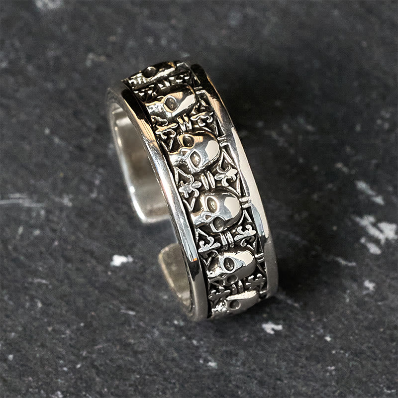 Buddha Stones Władca Lasu Zwłok Miedziana Czaszka Pierścień Nowego Początku - image 1