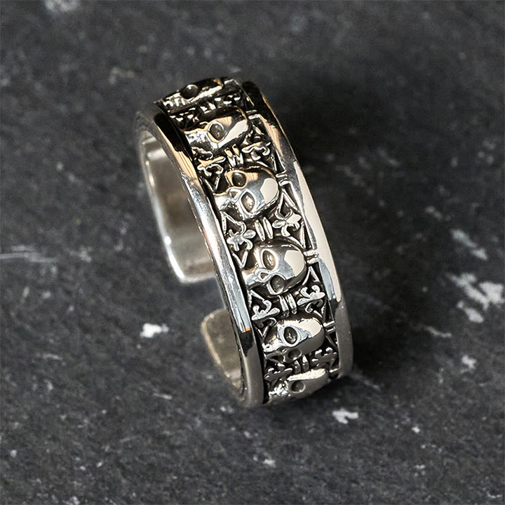 Buddha Stones Władca Lasu Zwłok Miedziana Czaszka Pierścień Nowego Początku - image 1