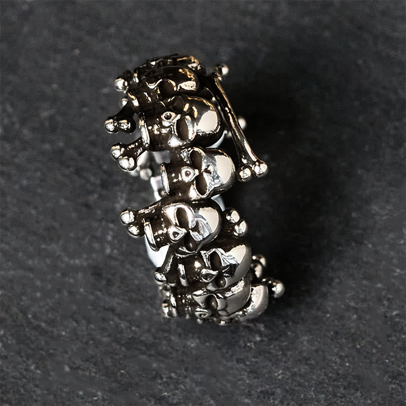 Buddha Stones Miedziana Czaszka Kość Władcy Lasu Zwłok Pierścień Odpędzający Złe Duchy - image 8