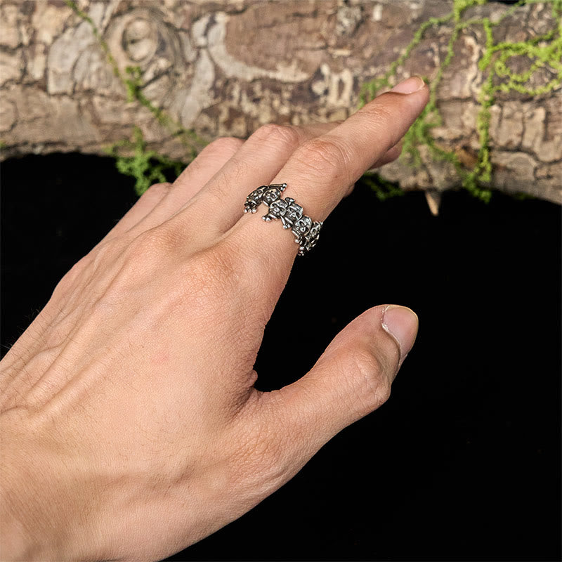 Buddha Stones Miedziana Czaszka Kość Władcy Lasu Zwłok Pierścień Odpędzający Złe Duchy - image 4