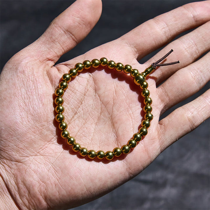 Bransoletka z Buddha Stones w stylu retro z czystej miedzi i mosiądzu, z kamieniami Buddy - image 3