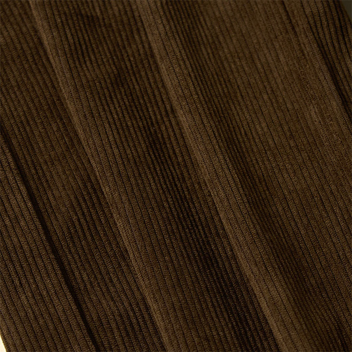 Spodnie damskie z szerokimi nogawkami i kieszeniami, z gładkiego sztruksu i poliestru z motywem Buddha Stones - image 6