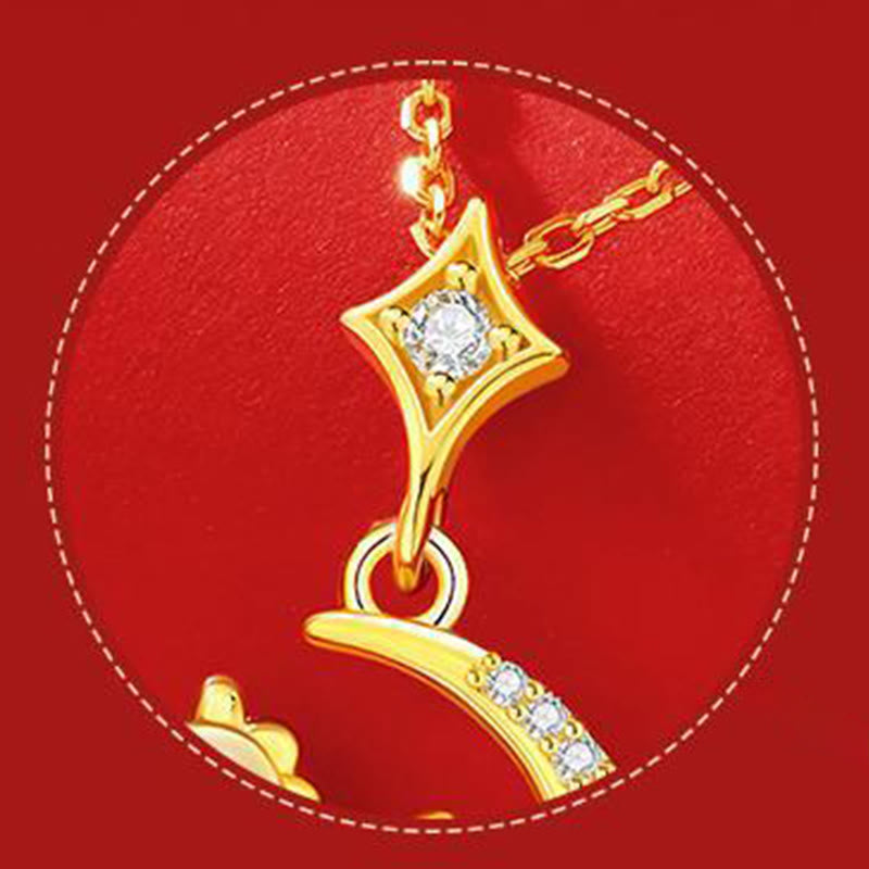 Naszyjnik z wisiorkiem obfitości z Buddha Stones z roku konia, ze srebra próby 925 i jadeitu hetian z cyrkonią - image 9