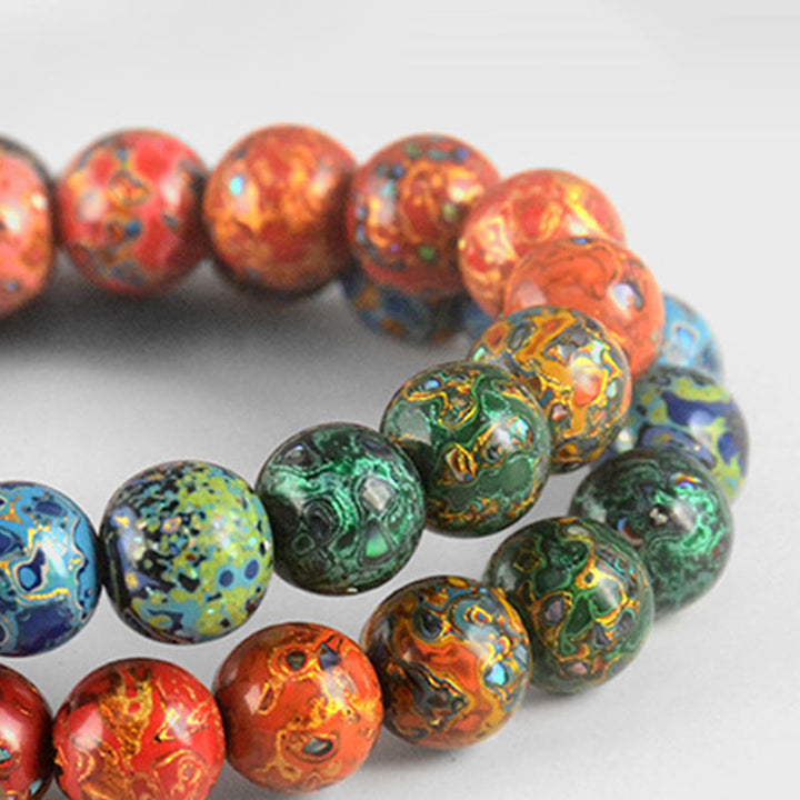 Bransoletka z frędzlami z koralików z hebanu i lakieru Buddha Stones - image 2