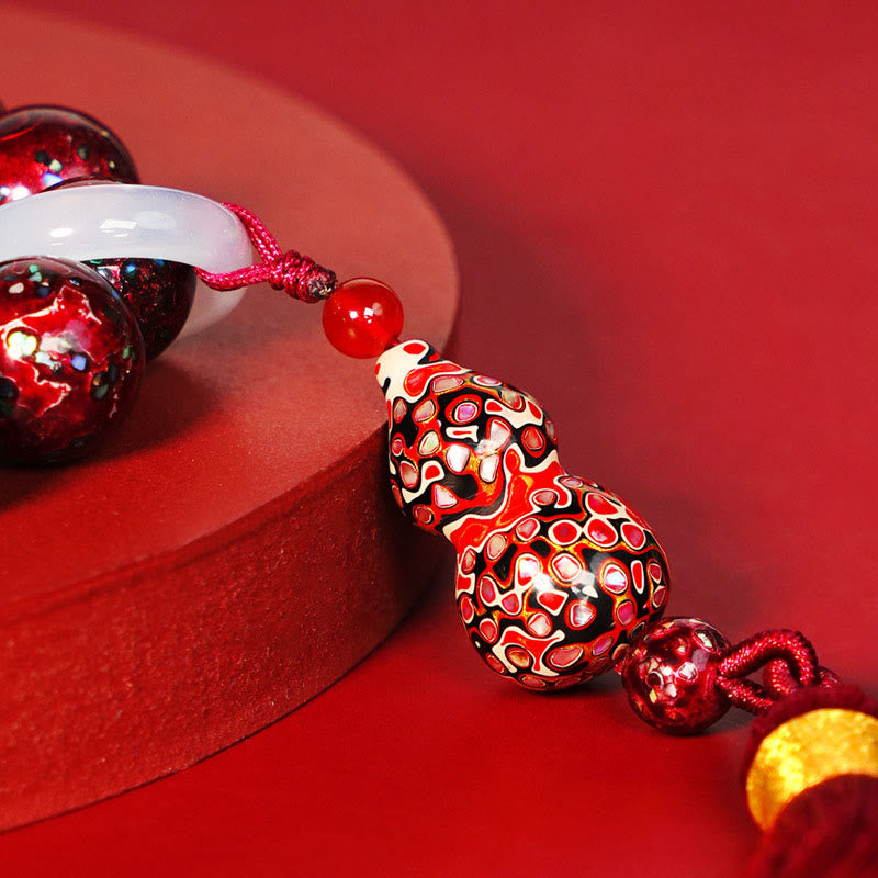 Bransoletka z frędzlami z koralików z hebanu i lakieru Buddha Stones - image 3