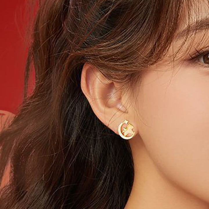 Buddha Stones , Rok Konia, Jadeit Hetian, srebro próby 925, cyrkonia księżycowa, obfitość - image 4