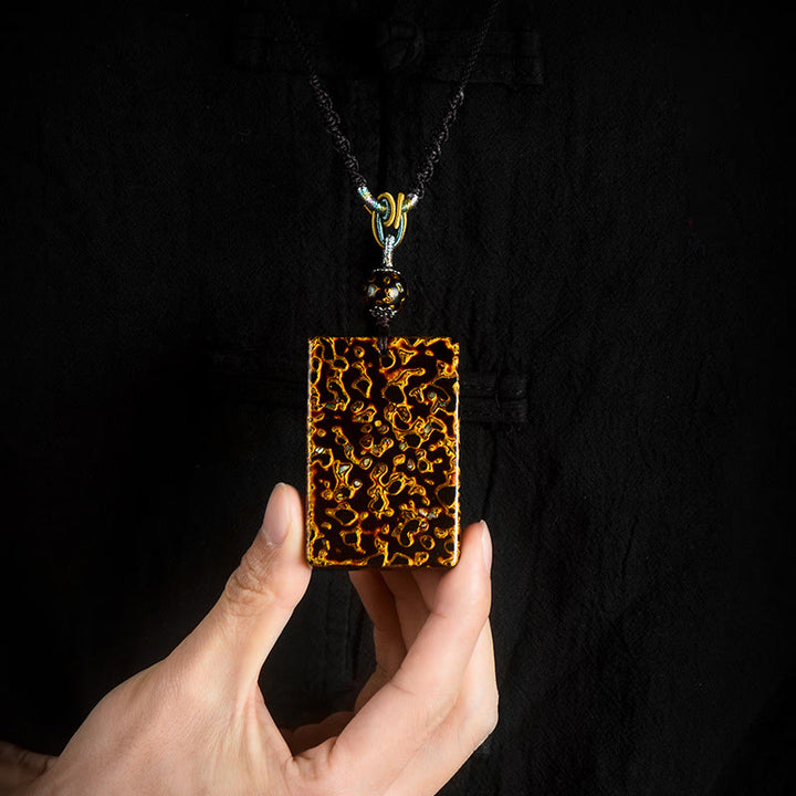 Naszyjnik z wisiorkiem ochronnym z drewna sandałowego i Buddha Stones, ręcznie wykonany z lakieru - image 17