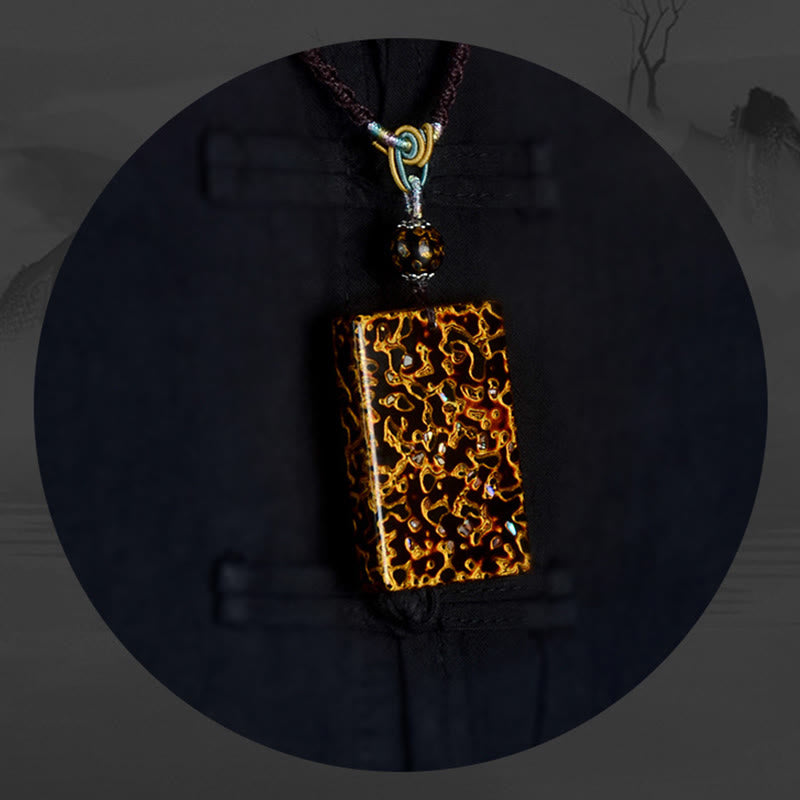 Naszyjnik z wisiorkiem ochronnym z drewna sandałowego i Buddha Stones, ręcznie wykonany z lakieru - image 16