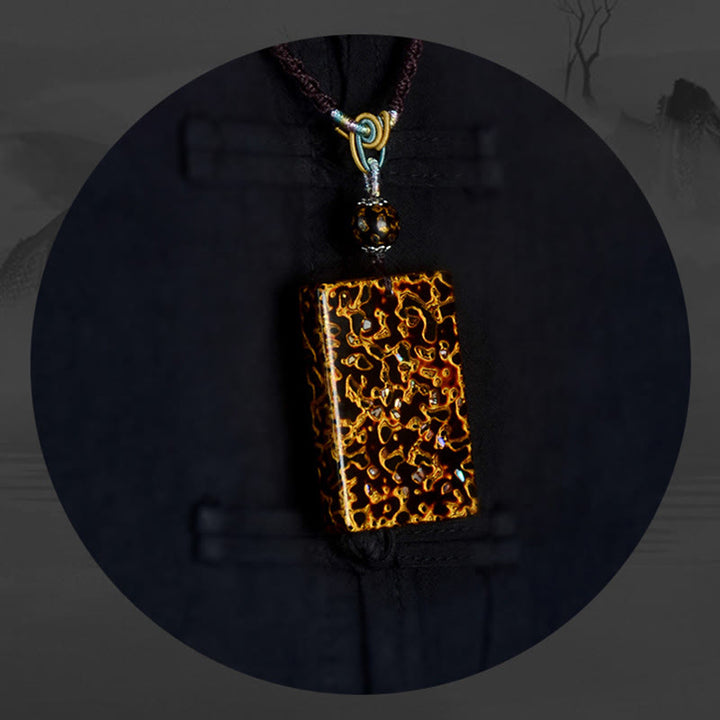 Naszyjnik z wisiorkiem ochronnym z drewna sandałowego i Buddha Stones, ręcznie wykonany z lakieru - image 16