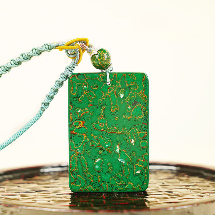 Naszyjnik z wisiorkiem ochronnym z drewna sandałowego i Buddha Stones, ręcznie wykonany z lakieru - image 3