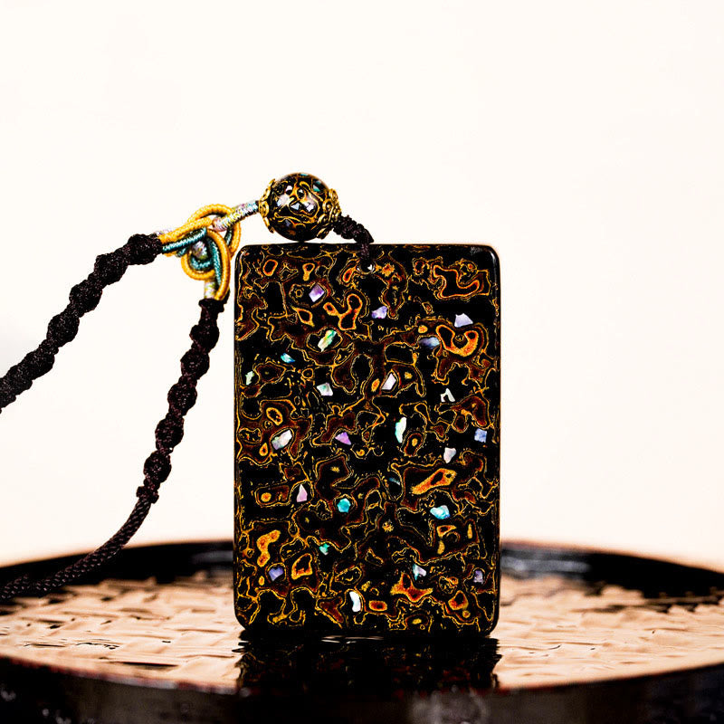 Naszyjnik z wisiorkiem ochronnym z drewna sandałowego i Buddha Stones, ręcznie wykonany z lakieru - image 13