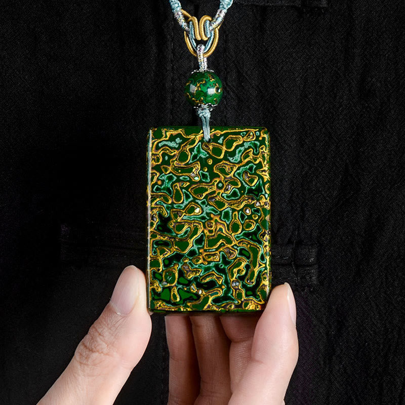 Naszyjnik z wisiorkiem ochronnym z drewna sandałowego i Buddha Stones, ręcznie wykonany z lakieru - image 4