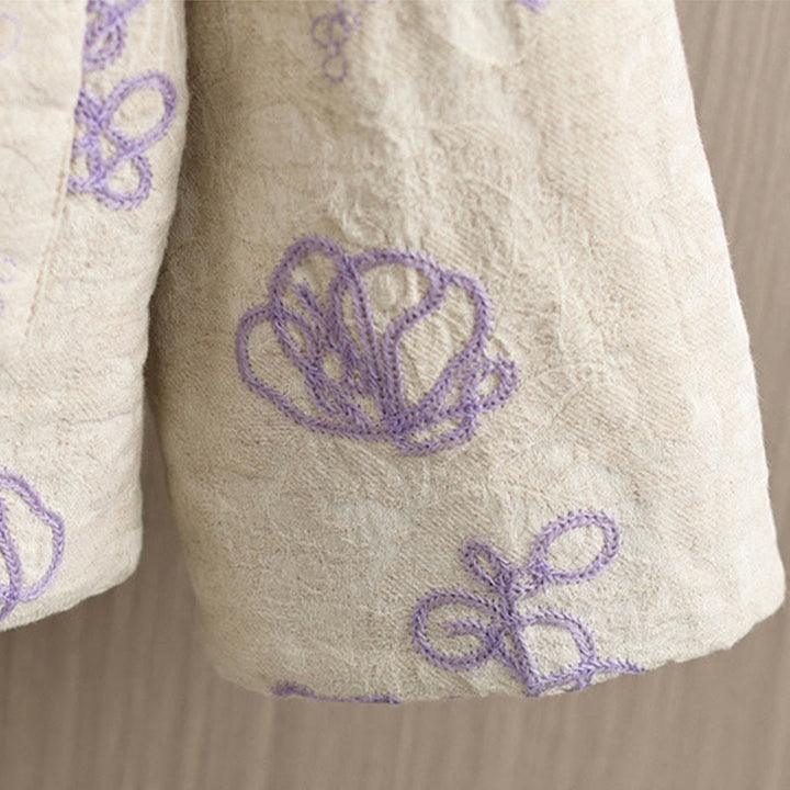 Kurtka zimowa damska Buddha Stones z długim rękawem, kołnierzem stójką i guzikami typu żaba, z bawełnianą podszewką i kieszeniami - image 15