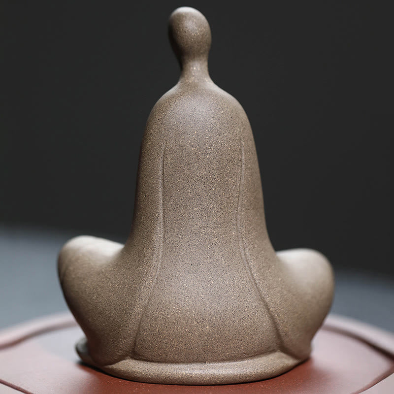 Buddha Stones Bezpostaciowy Budda Modlący się Ceramiczna Figurka Zen Dekoracja Domu 5*2,5*5,3 cm - image 4