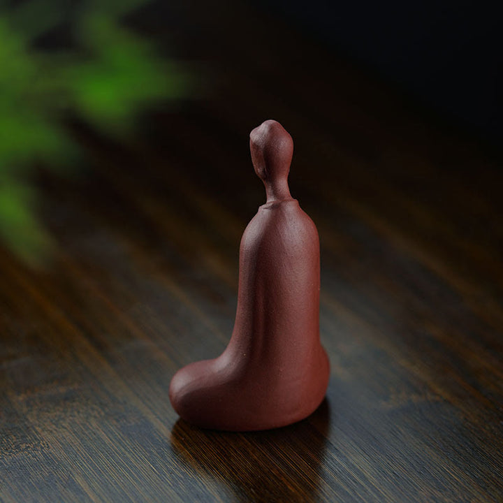 Buddha Stones Bezkształtny Budda Fioletowa Glina Spokój Dekoracja Biurka Domowego 5,7*9,6 cm - image 5