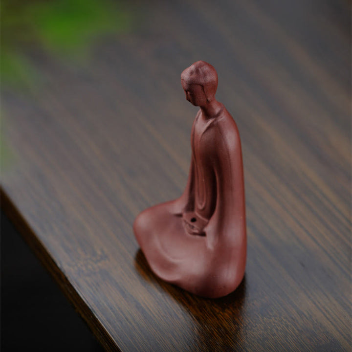 Buddha Stones Bezkształtny Budda Fioletowa Glina Spokój Dekoracja Biurka Domowego 5,7*9,6 cm - image 2