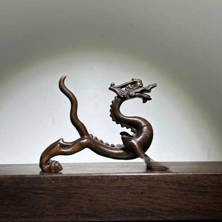 Buddha Stones Mini Smok Stop Ochrona Szczęścia Dekoracja Domu 7,6*2,5*5,4 cm - Smok 7,6*2,5*5,4 cm - image 0