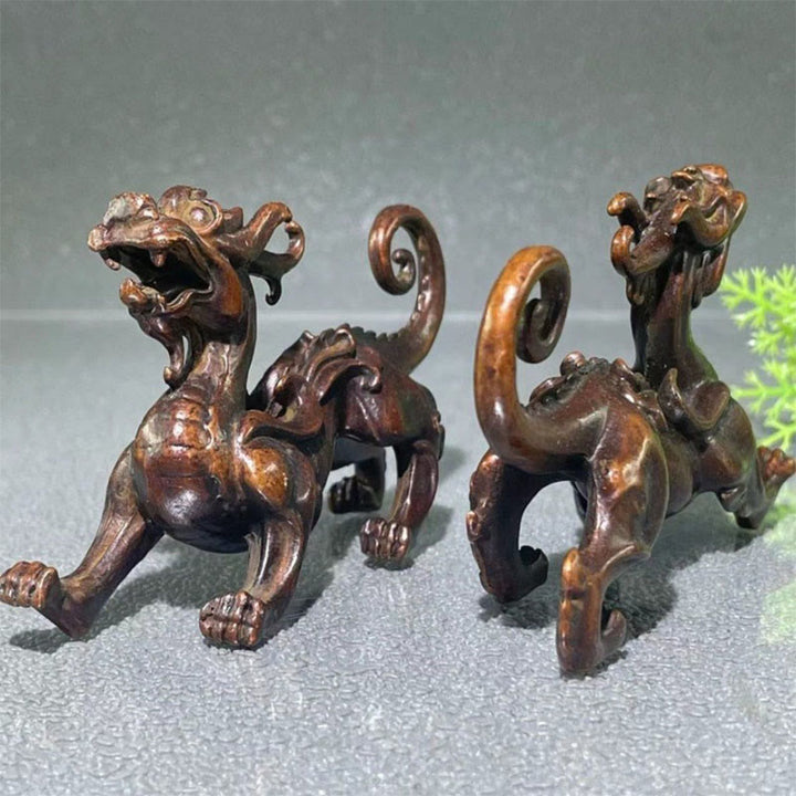 Buddha Stones FengShui Małe Stopy PiXiu Bogactwo Szczęście Dekoracja 9,2*2,4*5,2 cm - image 4