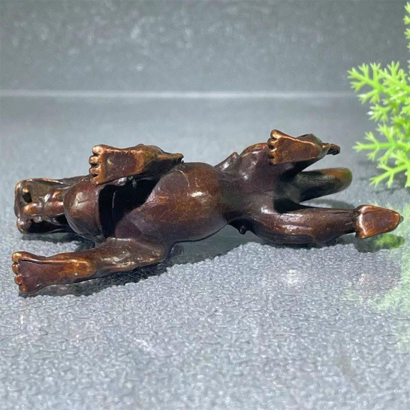 Buddha Stones FengShui Małe Stopy PiXiu Bogactwo Szczęście Dekoracja 9,2*2,4*5,2 cm - image 6