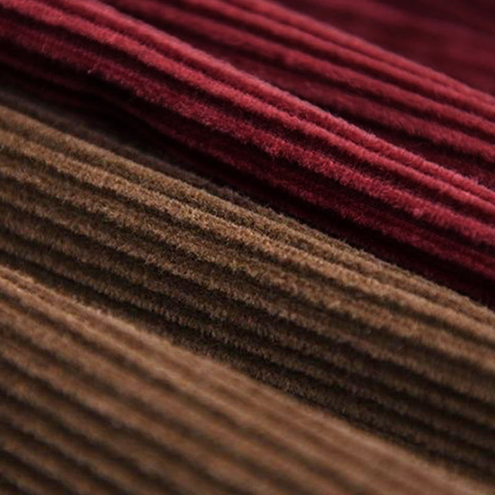 Damskie spodnie z bawełny sztruksowej z nadrukiem Buddha Stones , ściągaczem i termicznym polarem, z kieszeniami - image 11