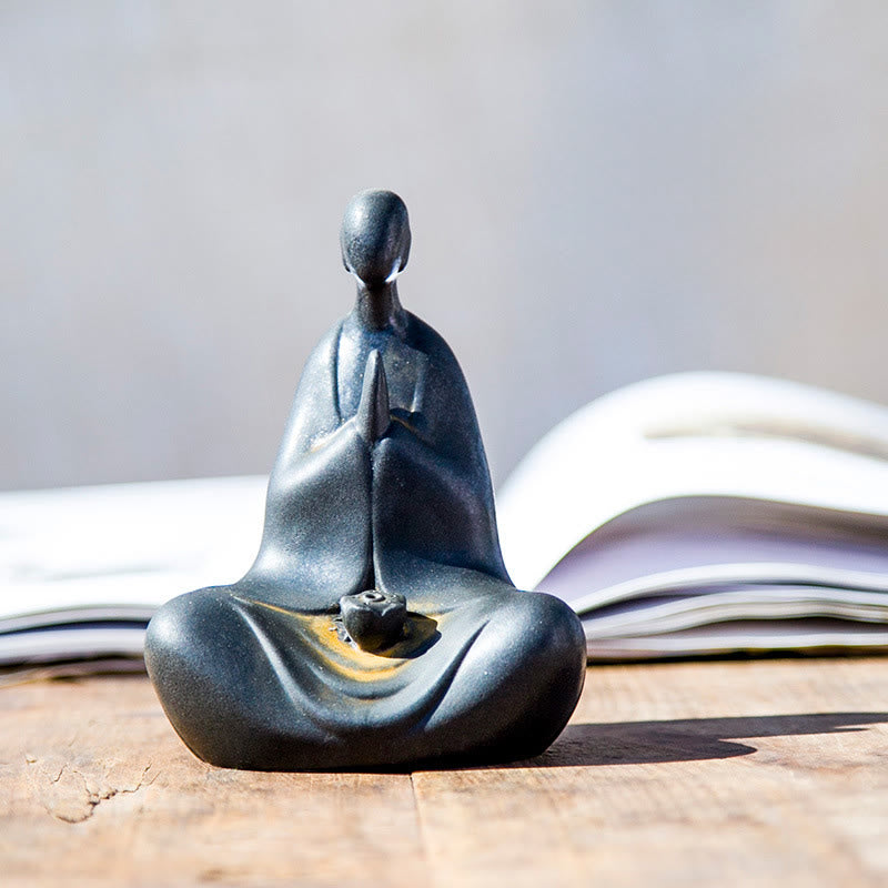 Ręcznie wykonany Buddha Stones bezpostaciowy, proszek żelaza, odlew żywiczny, rdza, figurka dekoracyjna, 11,5*9*6,5 cm - image 1