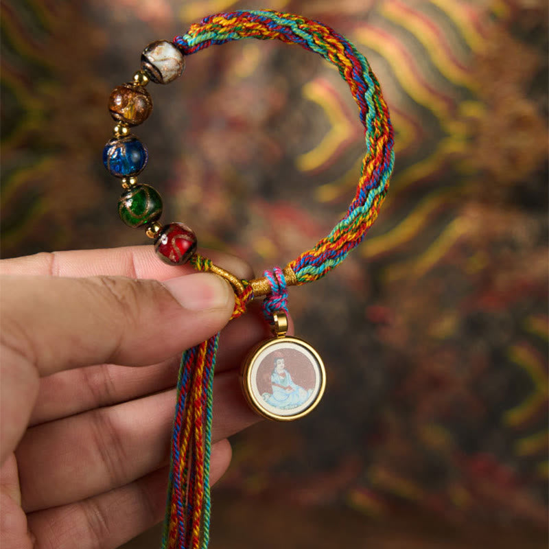 Bransoletka z chińskiego zodiaku, Buddha Stones buddyjskich Thangka, z cynobrowym sznurkiem i błogosławieństwem - image 6