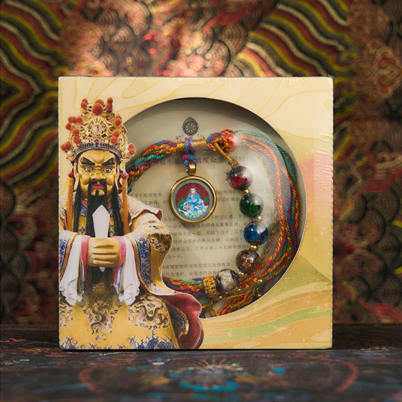 Bransoletka z chińskiego zodiaku, Buddha Stones buddyjskich Thangka, z cynobrowym sznurkiem i błogosławieństwem - Królik-Mandziuśri Bodhisattwa - image 28