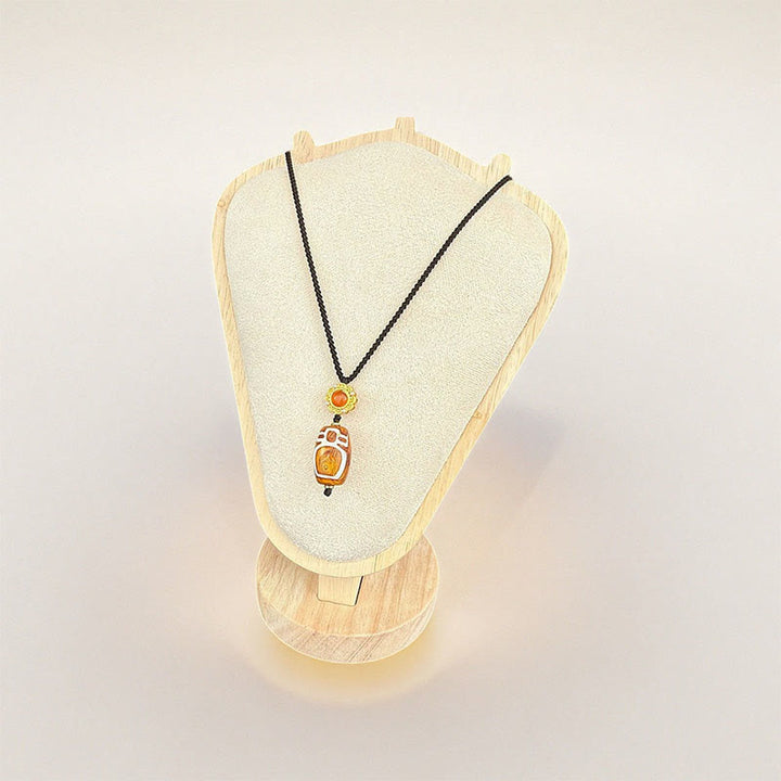 Buddha Stones, agatem tybetańskim, bóstwem bogactwa, dziewięciooką koralikową zawieszką Dzi z błogosławieństwem - image 1