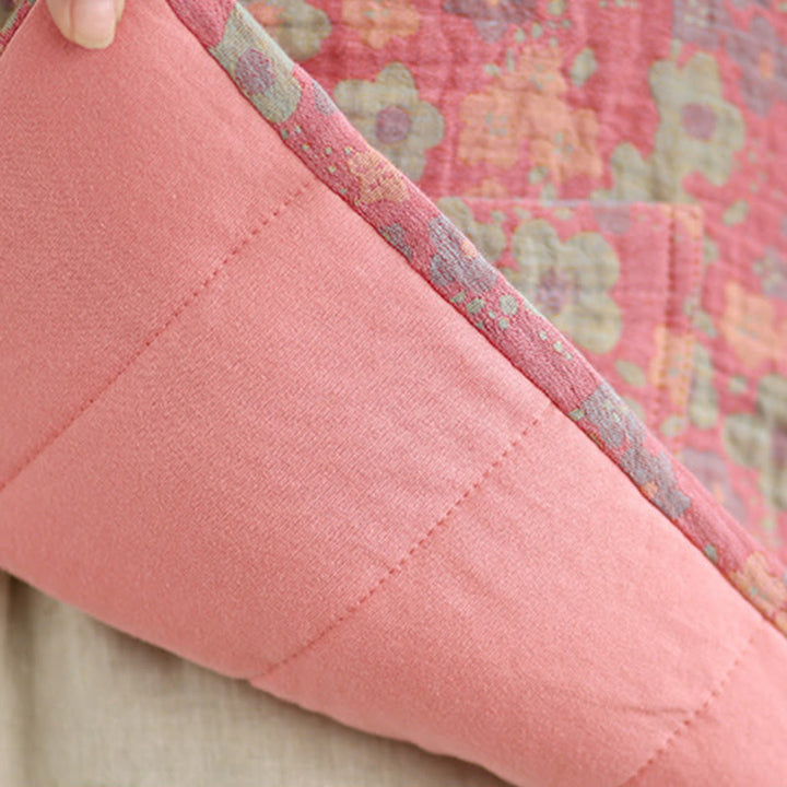 Kurtka zimowa damska z długim rękawem i kieszeniami, gruba bawełna z motywem kwiatowym, z motywem Buddha Stones - image 16