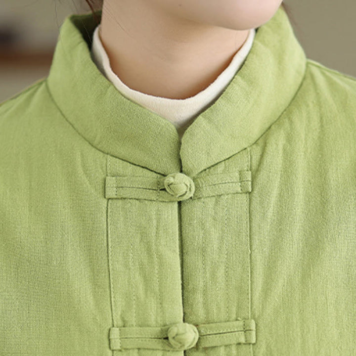 Kurtka termiczna damska Buddha Stones z długim rękawem, bawełnianym ociepleniem i kieszeniami, zapinana na guziki - image 21