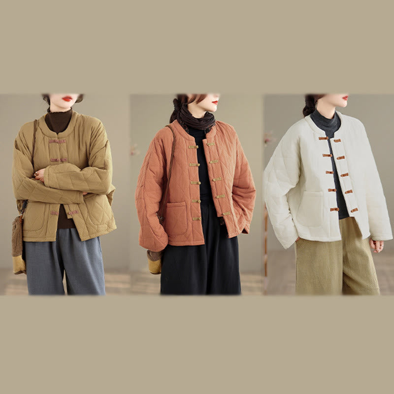 Kurtka damska Tai Chi Zen z długim rękawem i kieszeniami, z bawełny, z motywem Buddha Stones - image 25