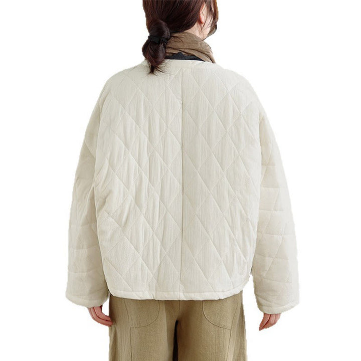 Kurtka damska Tai Chi Zen z długim rękawem i kieszeniami, z bawełny, z motywem Buddha Stones - image 23