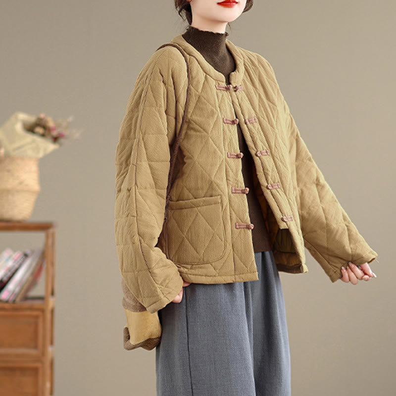 Kurtka damska Tai Chi Zen z długim rękawem i kieszeniami, z bawełny, z motywem Buddha Stones - image 11