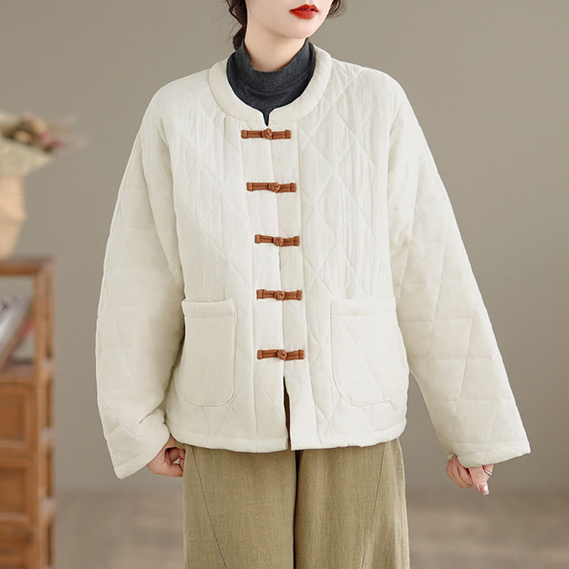 Kurtka damska Tai Chi Zen z długim rękawem i kieszeniami, z bawełny, z motywem Buddha Stones - image 22