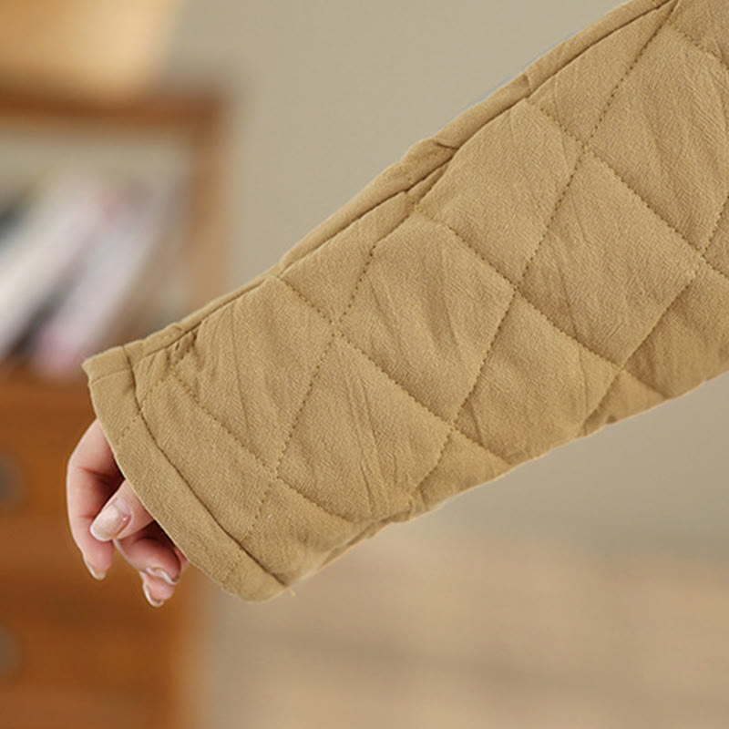 Kurtka damska Tai Chi Zen z długim rękawem i kieszeniami, z bawełny, z motywem Buddha Stones - image 13