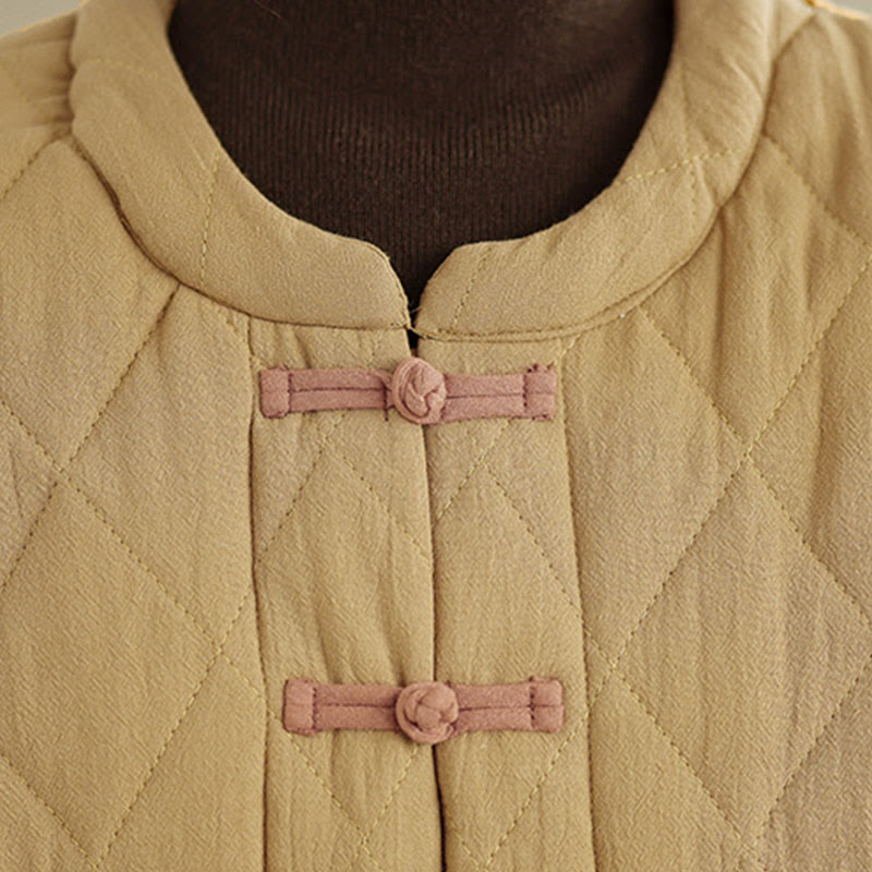 Kurtka damska Tai Chi Zen z długim rękawem i kieszeniami, z bawełny, z motywem Buddha Stones - image 12