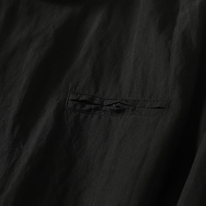 Koszula damska z długim rękawem z bawełny w prostym wzorze z kołnierzykiem w kształcie żaby z Buddha Stones - image 13