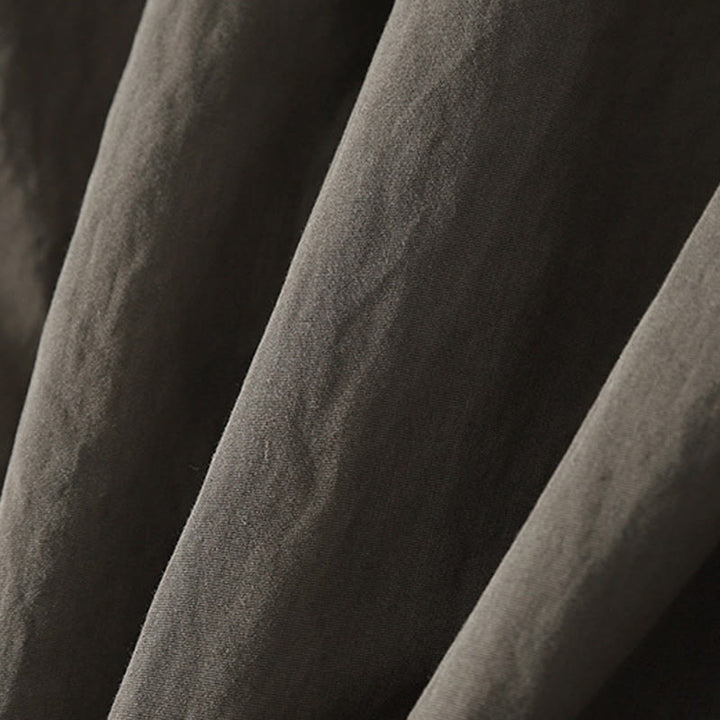 Koszula damska z długim rękawem z bawełny w prostym wzorze z kołnierzykiem w kształcie żaby z Buddha Stones - image 7