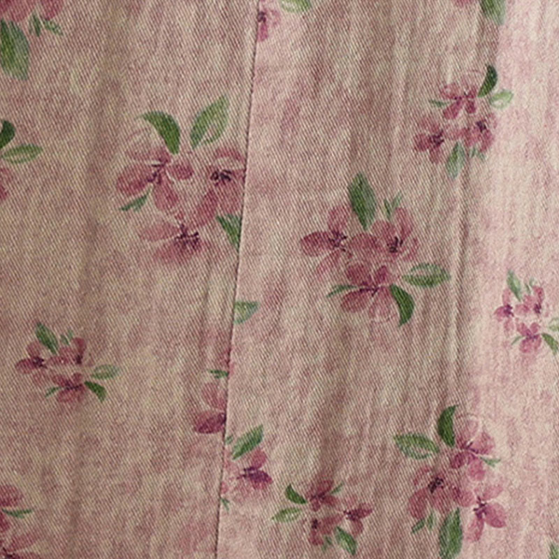 Kurtka damska z długim rękawem i nadrukiem kwiatowym Buddha Stones z bawełny termicznej i kieszeniami - image 7