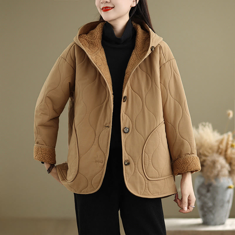 Damska bluza z kapturem z długim rękawem i kapturem "Buddha Stones" z bawełny, z podszewką z polaru i kieszeniami - Nawłoć - US14, UK/AU18, EU46 (2XL) - image 0