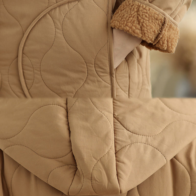 Damska bluza z kapturem z długim rękawem i kapturem "Buddha Stones" z bawełny, z podszewką z polaru i kieszeniami - image 8