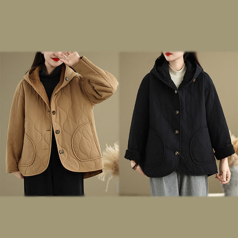 Damska bluza z kapturem z długim rękawem i kapturem "Buddha Stones" z bawełny, z podszewką z polaru i kieszeniami - image 21