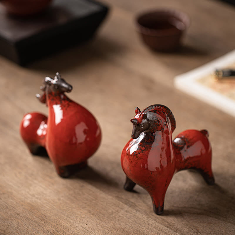 Buddha Stones Rok Konia Ceramika Wolność Dekoracja biurka - image 23