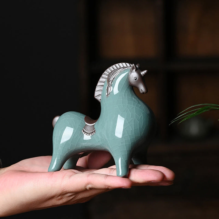 Buddha Stones Rok Konia Ceramika Wolność Dekoracja biurka - image 7