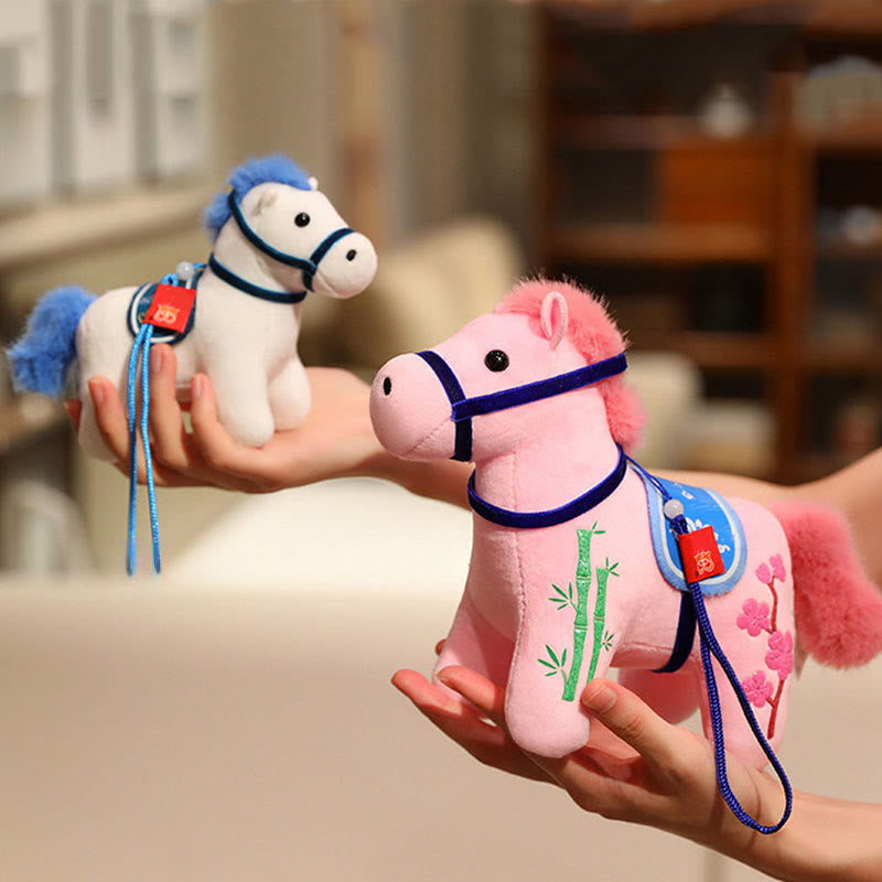 Buddha Stones Rok Konia Bambusowy Smok Lotos Feniks Pluszowa Lalka Dekoracja Domu - image 8