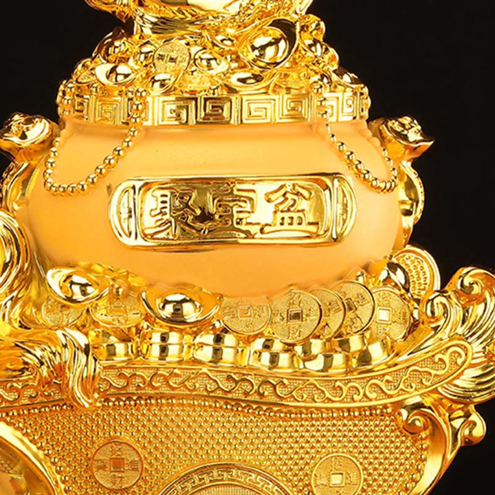 Buddha Stones "Szczęście" Rok Konia Miska Skarbów Sztabki Żywica Bogactwo Dekoracja Domu - image 10