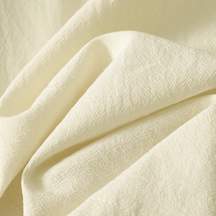 Koszula damska z długim rękawem z asymetrycznym przodem i guzikami w kształcie żaby z Buddha Stones - image 12