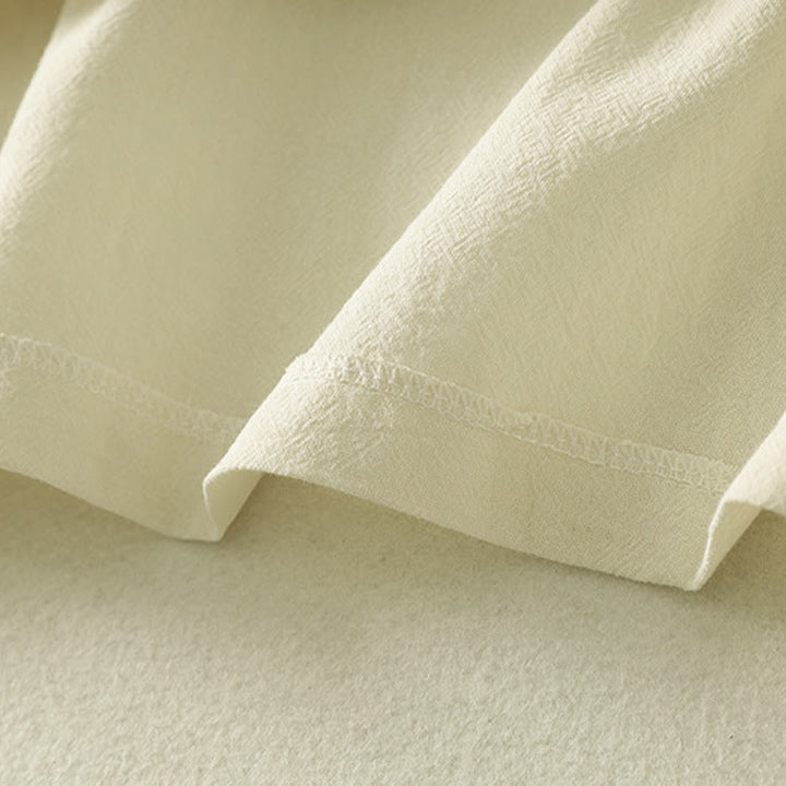 Koszula damska z długim rękawem z asymetrycznym przodem i guzikami w kształcie żaby z Buddha Stones - image 15