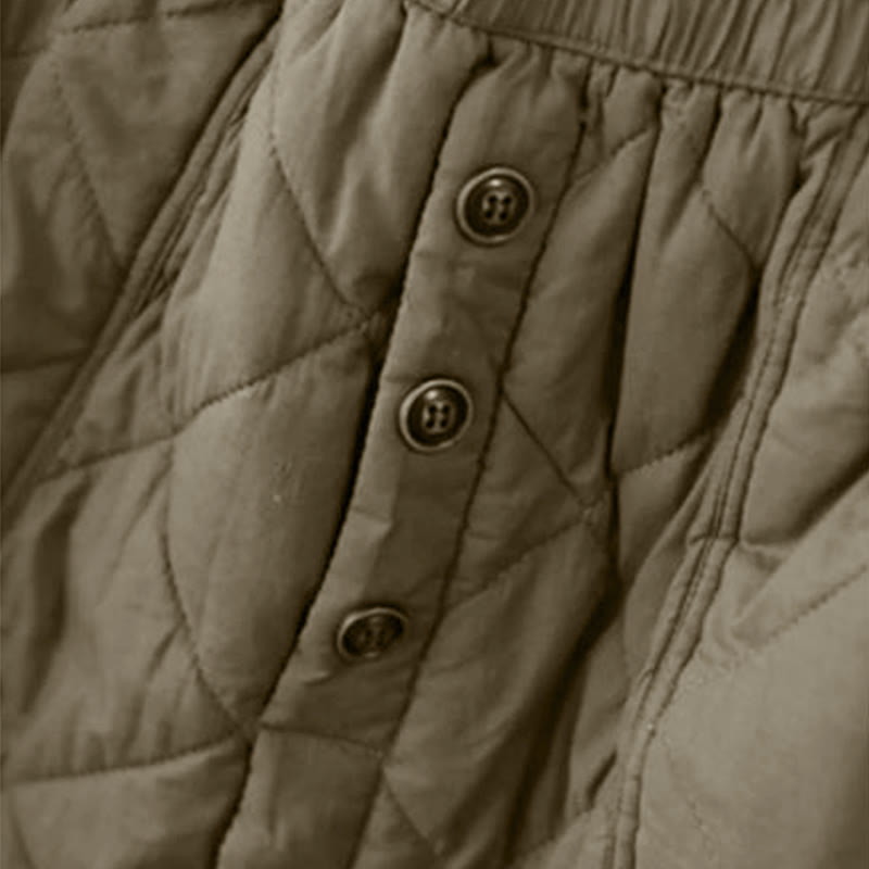 Spódnica damska Buddha Stones z bawełny, ocieplana, o długości 7-8, z kieszeniami - image 5