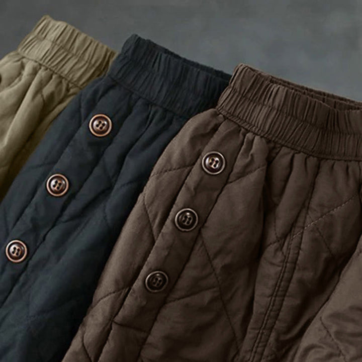 Spódnica damska Buddha Stones z bawełny, ocieplana, o długości 7-8, z kieszeniami - image 15